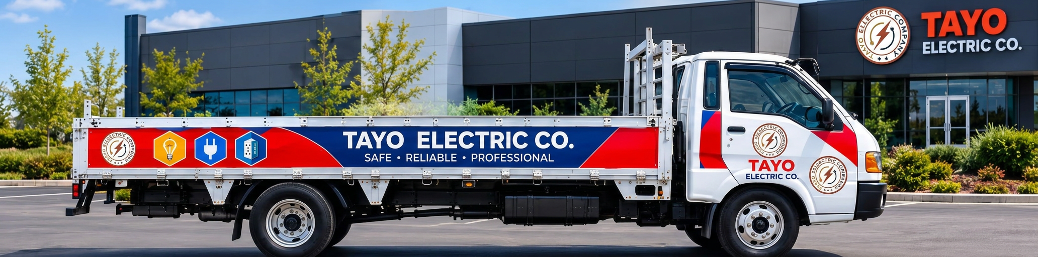 Tayo Electric flatbed truck side view